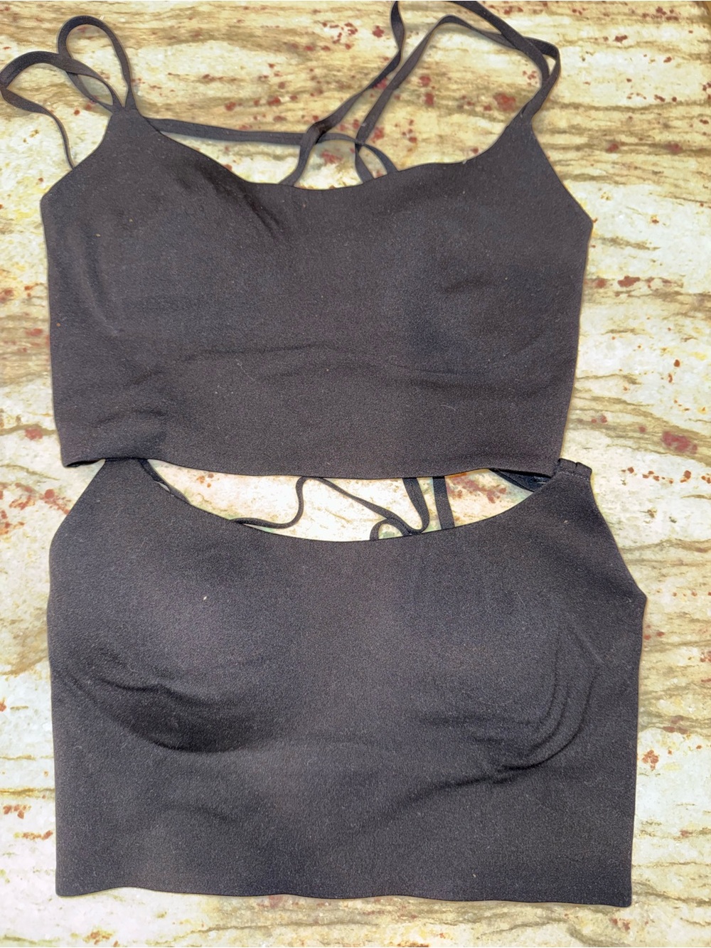 aerie Black Camisole Duo - Thin Strap Crop Tops
